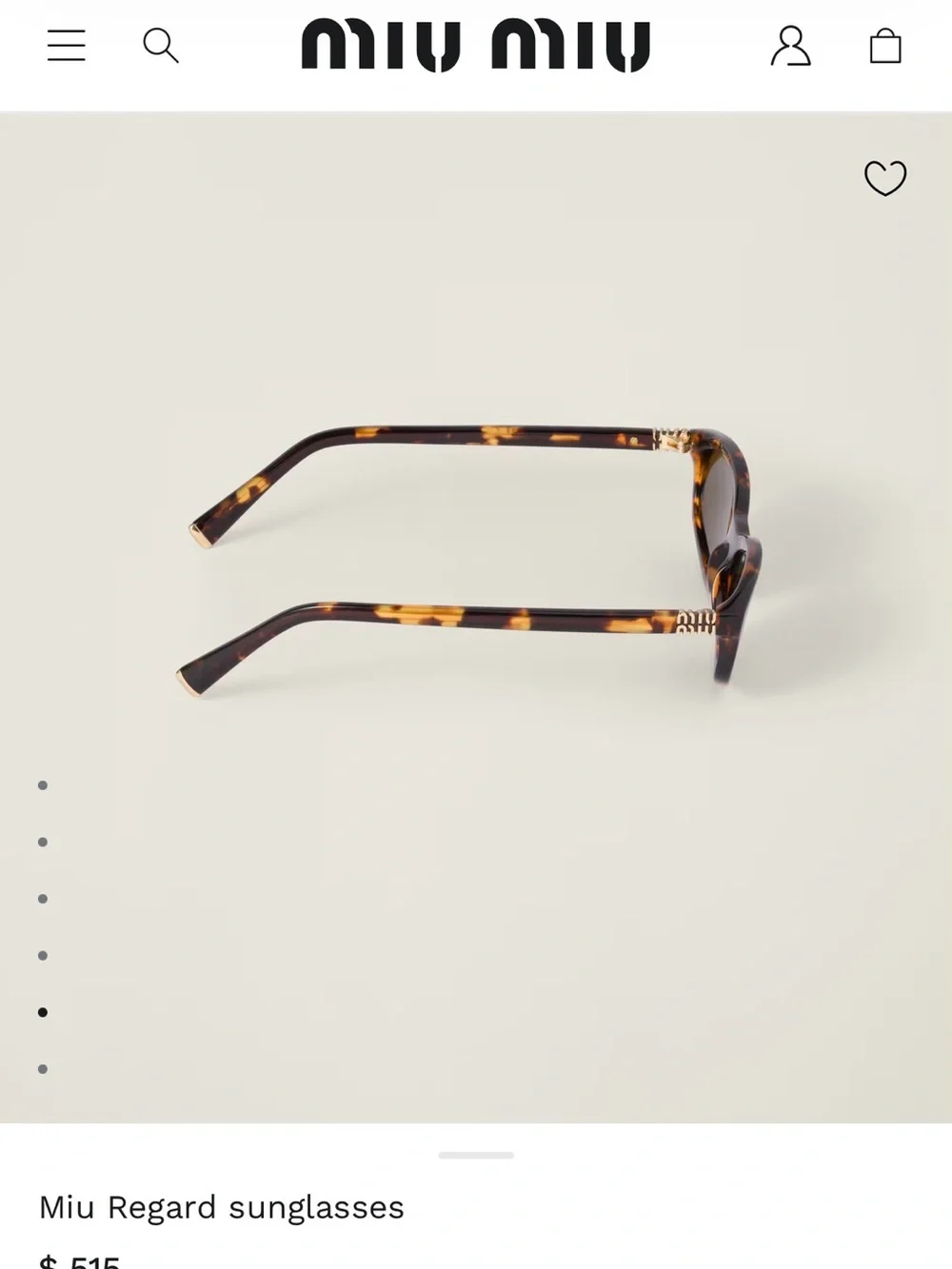 Miu Miu Regard Tortoiseshell Sunglasses
